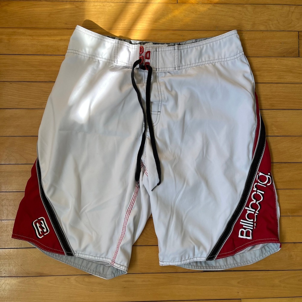 Billabong Andy Irons Signature Board Shorts Mens 32 White Red Black M136L AND